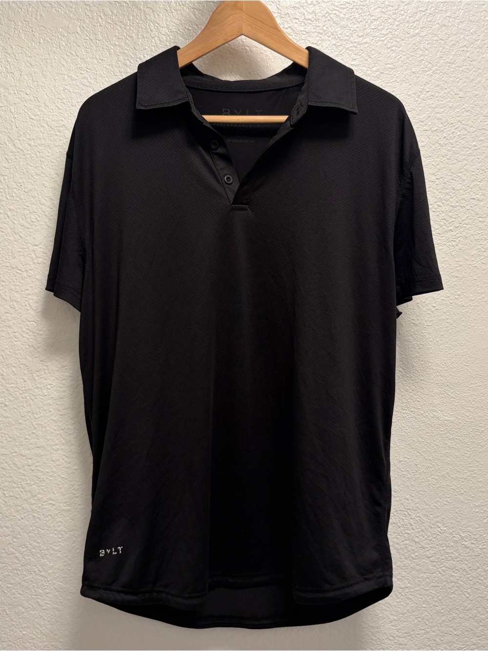 BYLT Active Performance Polo Shirt Men’s Size Medium Black